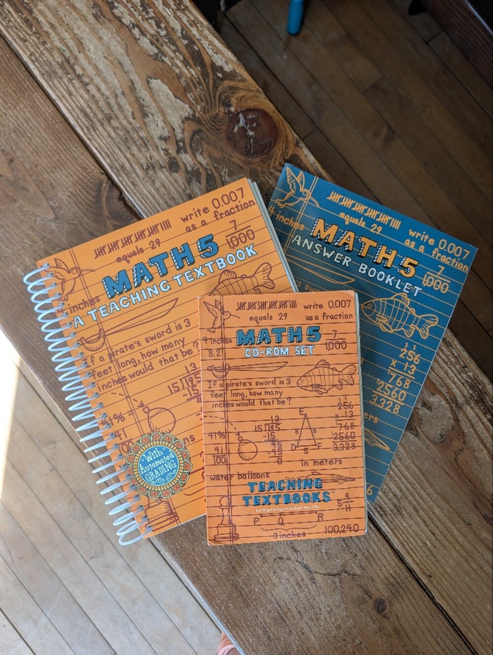 Math 5 Teaching Textbook Set - Orange/Blue